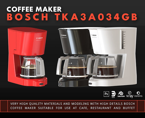 BOSCH Coffee maker TKA3A034GB 3D model