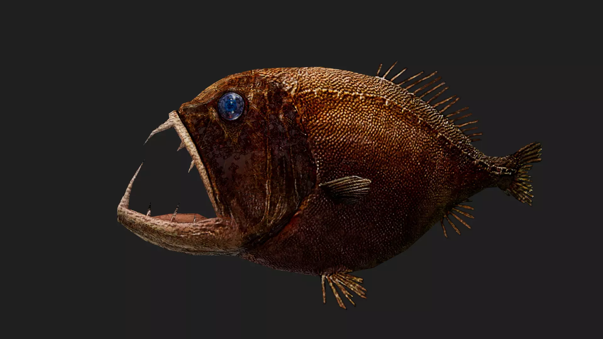 Fangtooth Low-poly 3D model_0