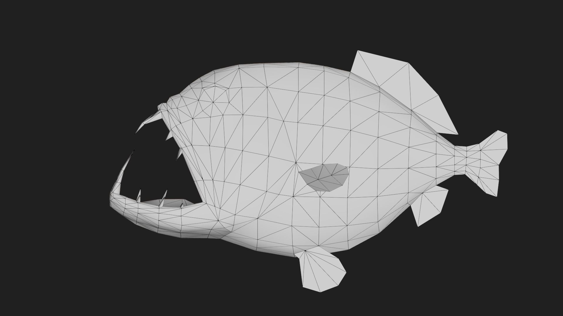 Fangtooth Low-poly 3D model_1