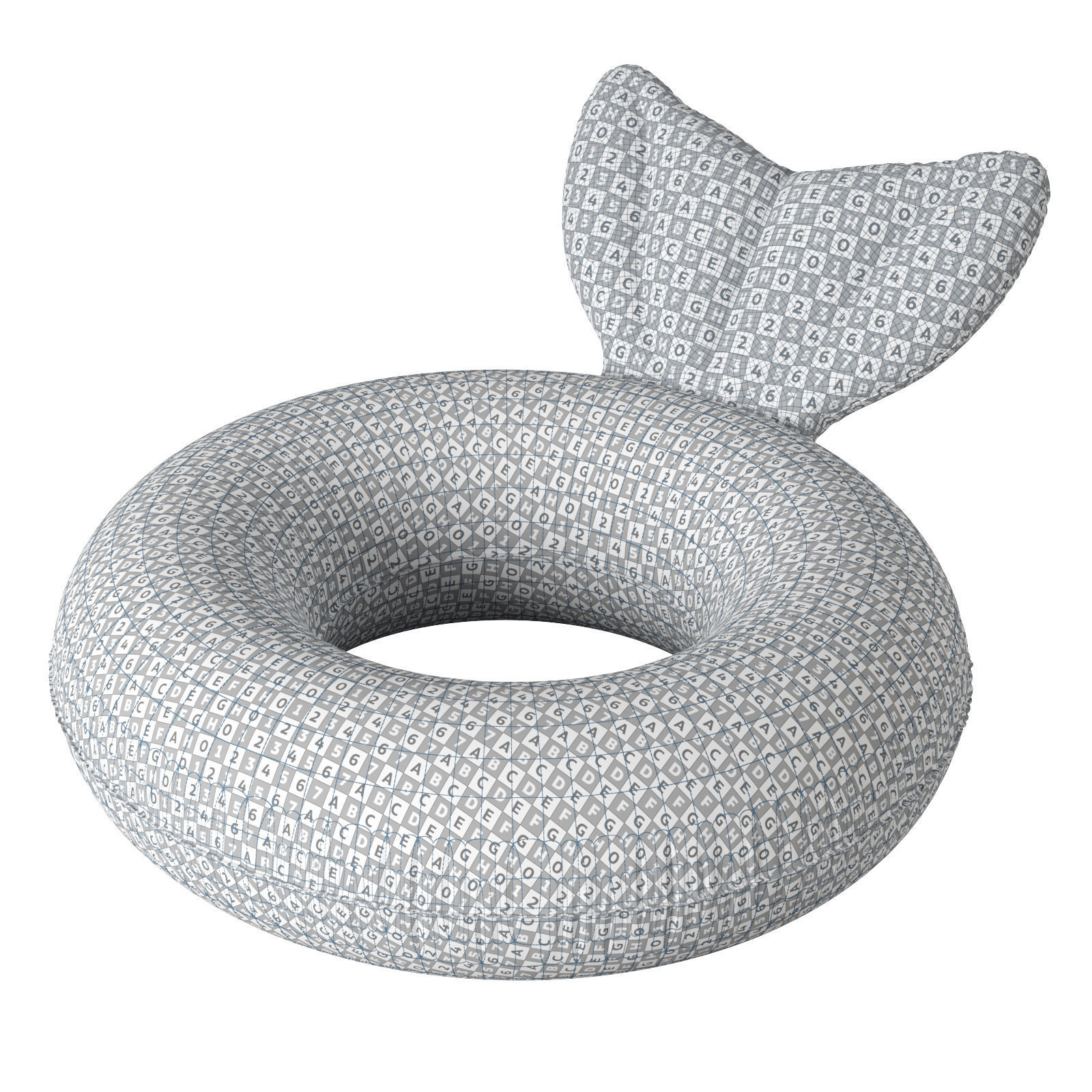 Sunny LIFE Mermaid inflatable pool float tube ring 3D model_10