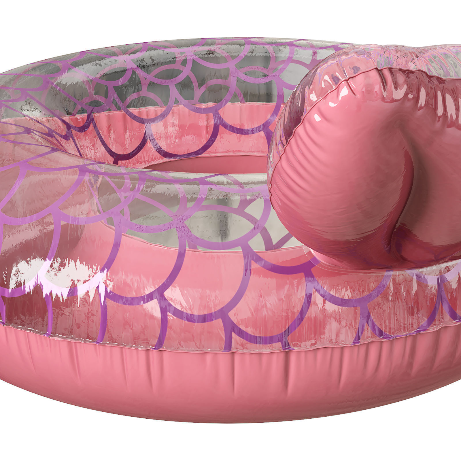 Sunny LIFE Mermaid inflatable pool float tube ring 3D model_9