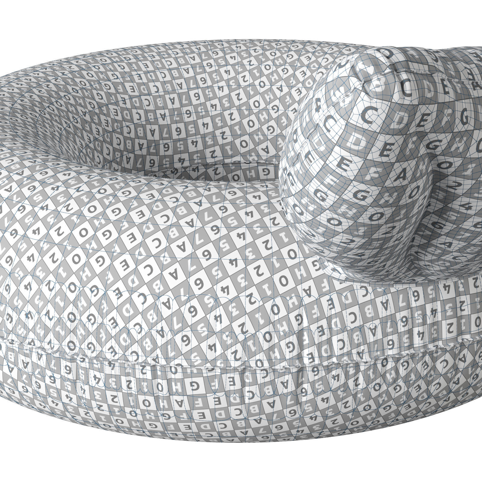 Sunny LIFE Mermaid inflatable pool float tube ring 3D model_14