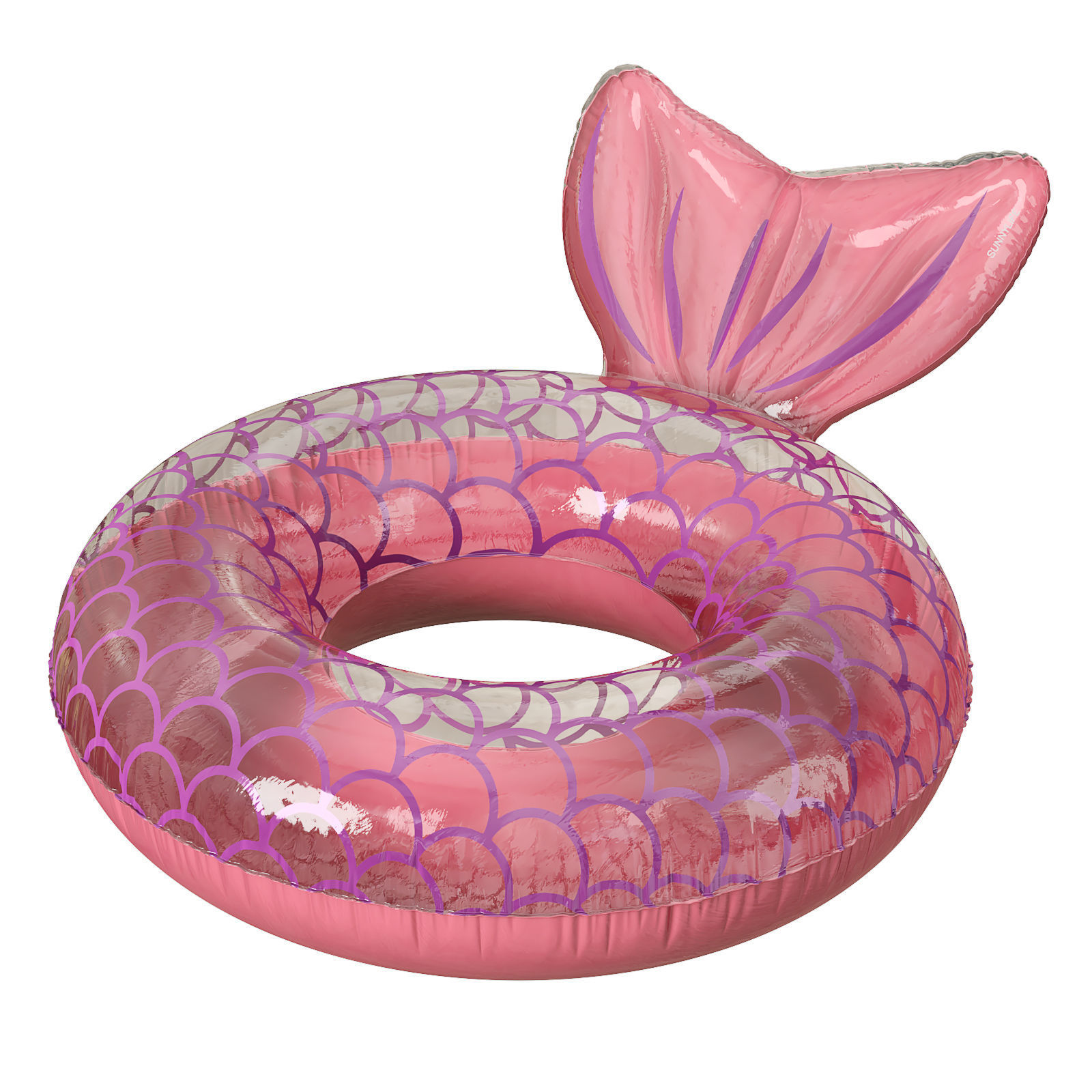 Sunny LIFE Mermaid inflatable pool float tube ring 3D model_1