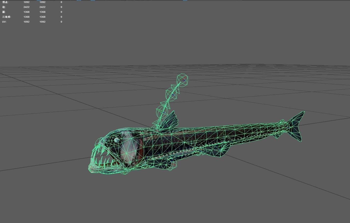 Viperfish Low-poly 3D model_2