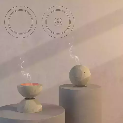 travertine Scent Burner 3D model