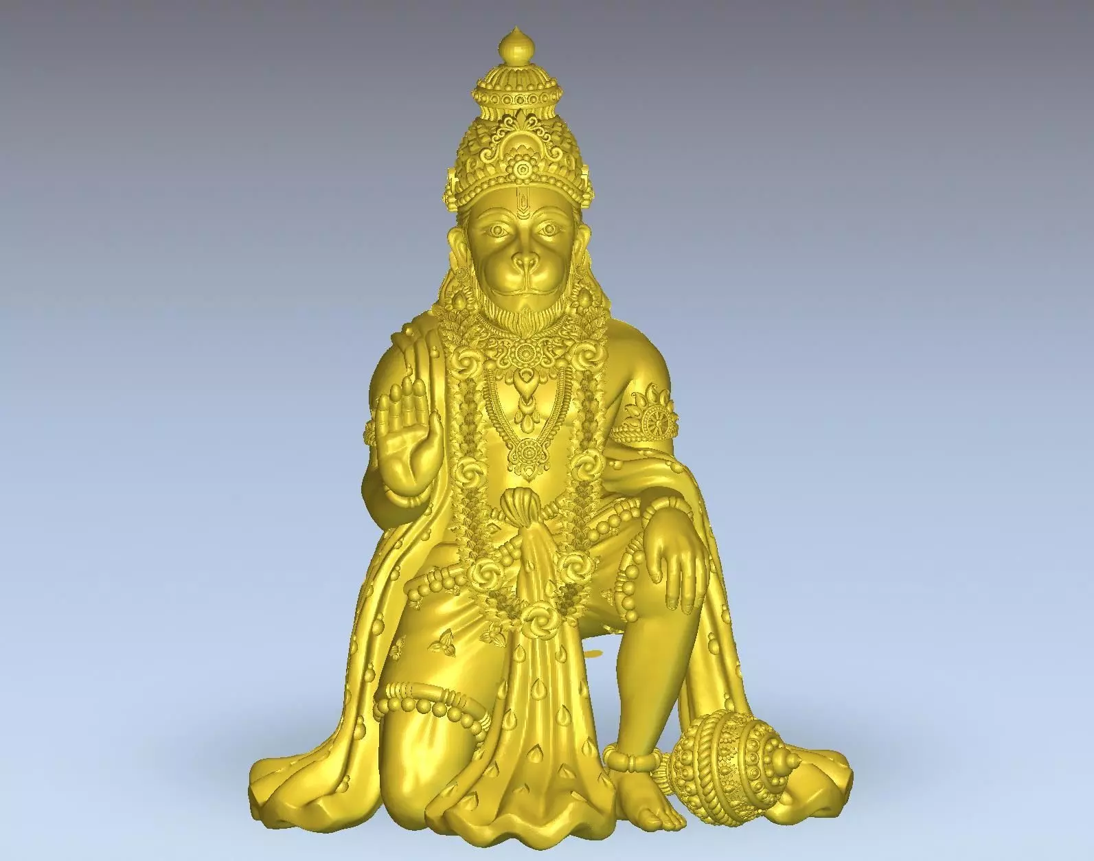 Hanuman sitting Ashirvad 3D print model