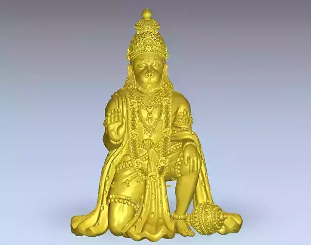 Hanuman sitting Ashirvad 