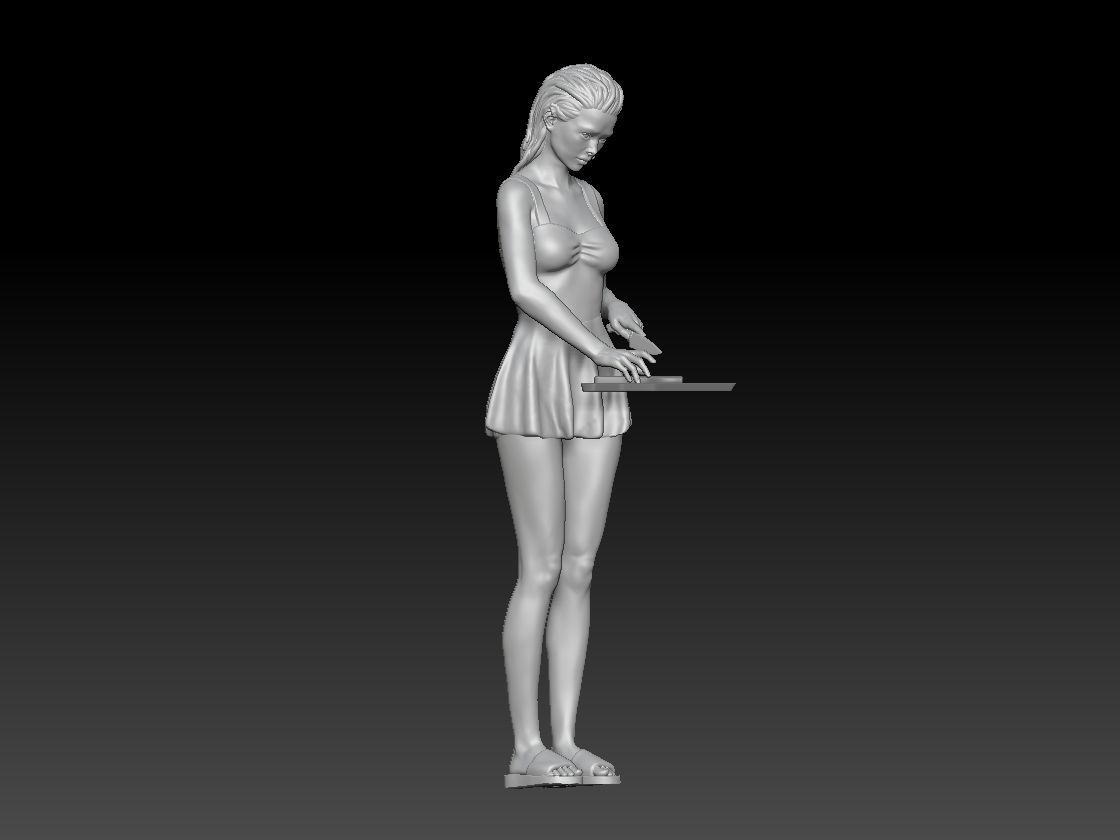 BBQ GIRL 1 3D print model_7