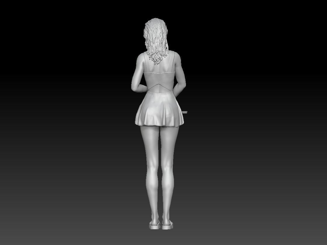 BBQ GIRL 1 3D print model_4