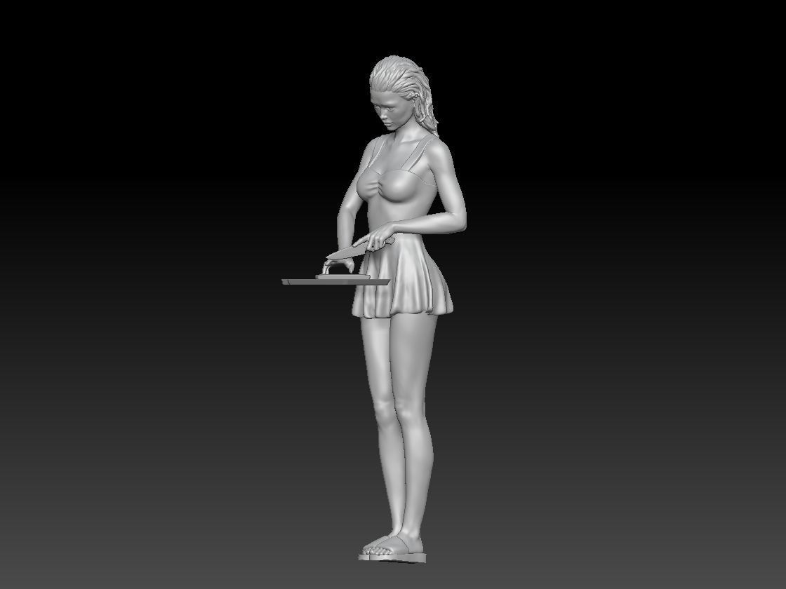 BBQ GIRL 1 3D print model_1