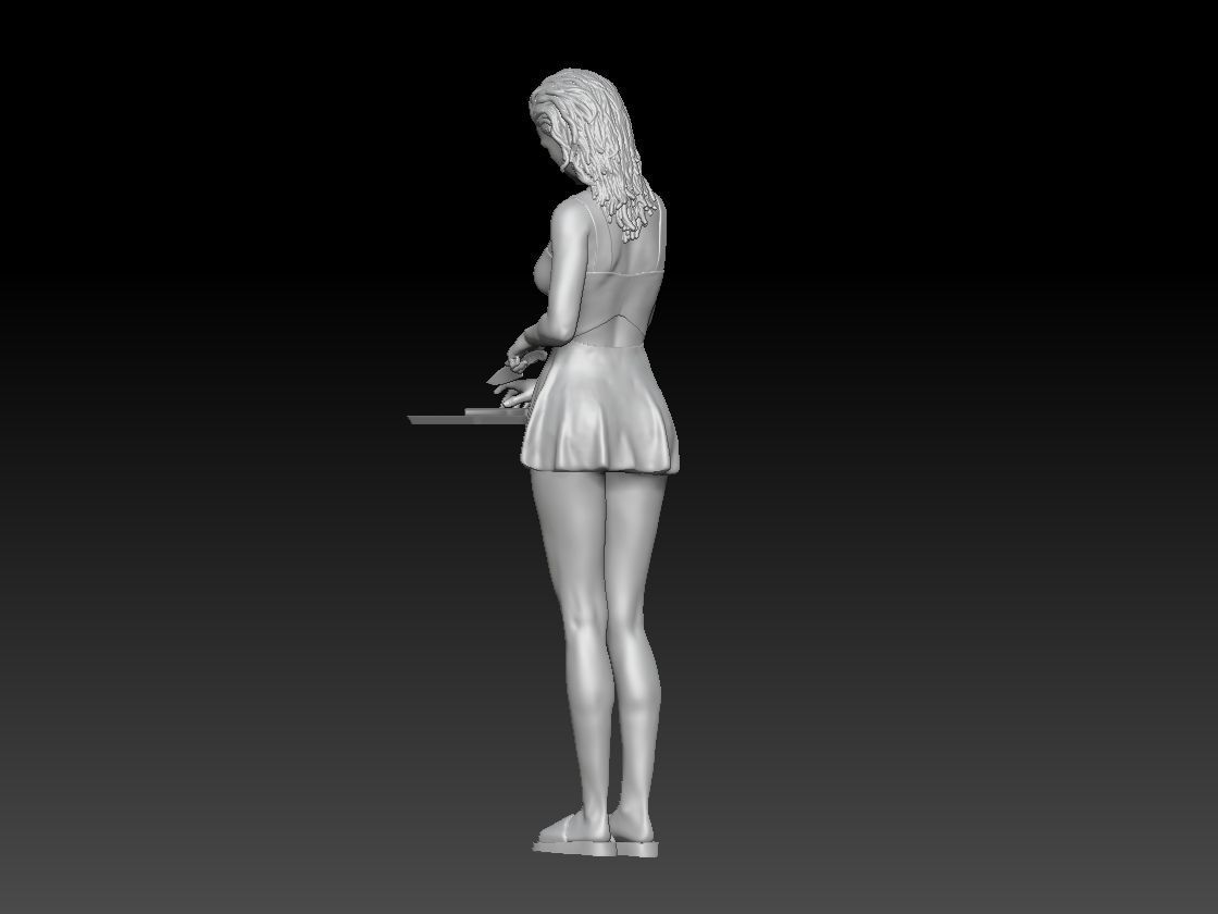 BBQ GIRL 1 3D print model_3