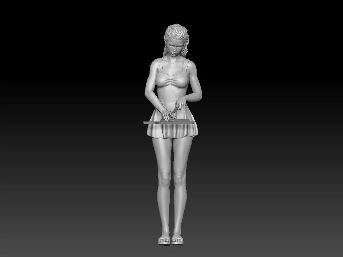 BBQ GIRL 1 3D print model_0
