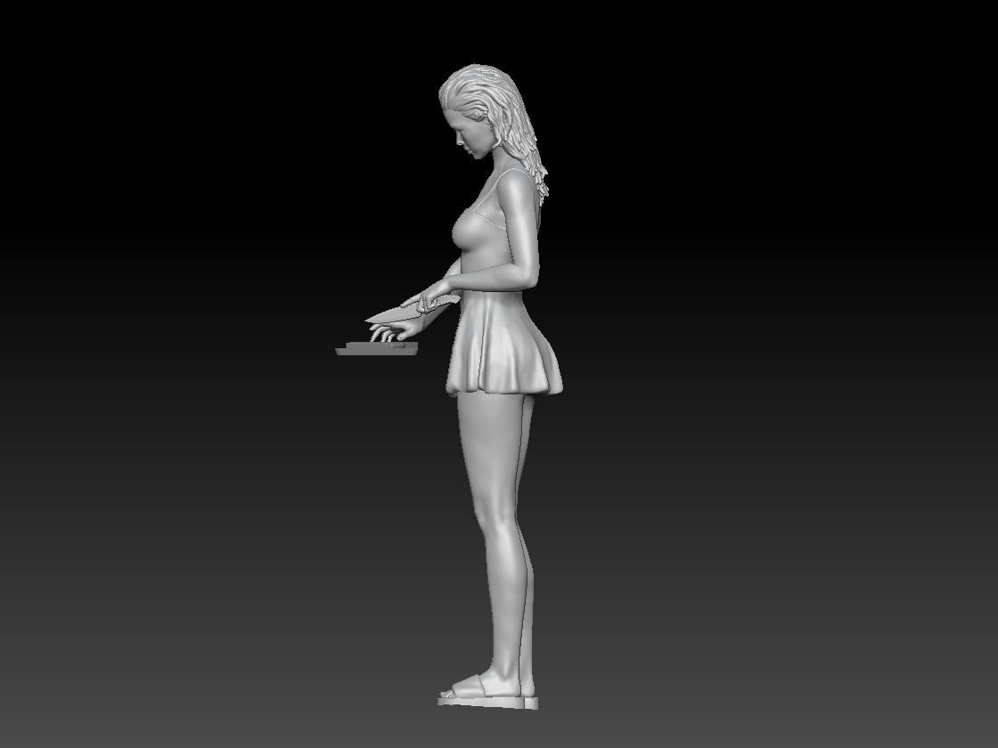 BBQ GIRL 1 3D print model_2