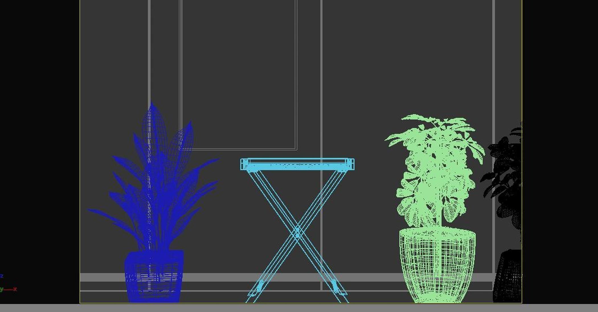 edge Modern foldable storage table 3D model_6