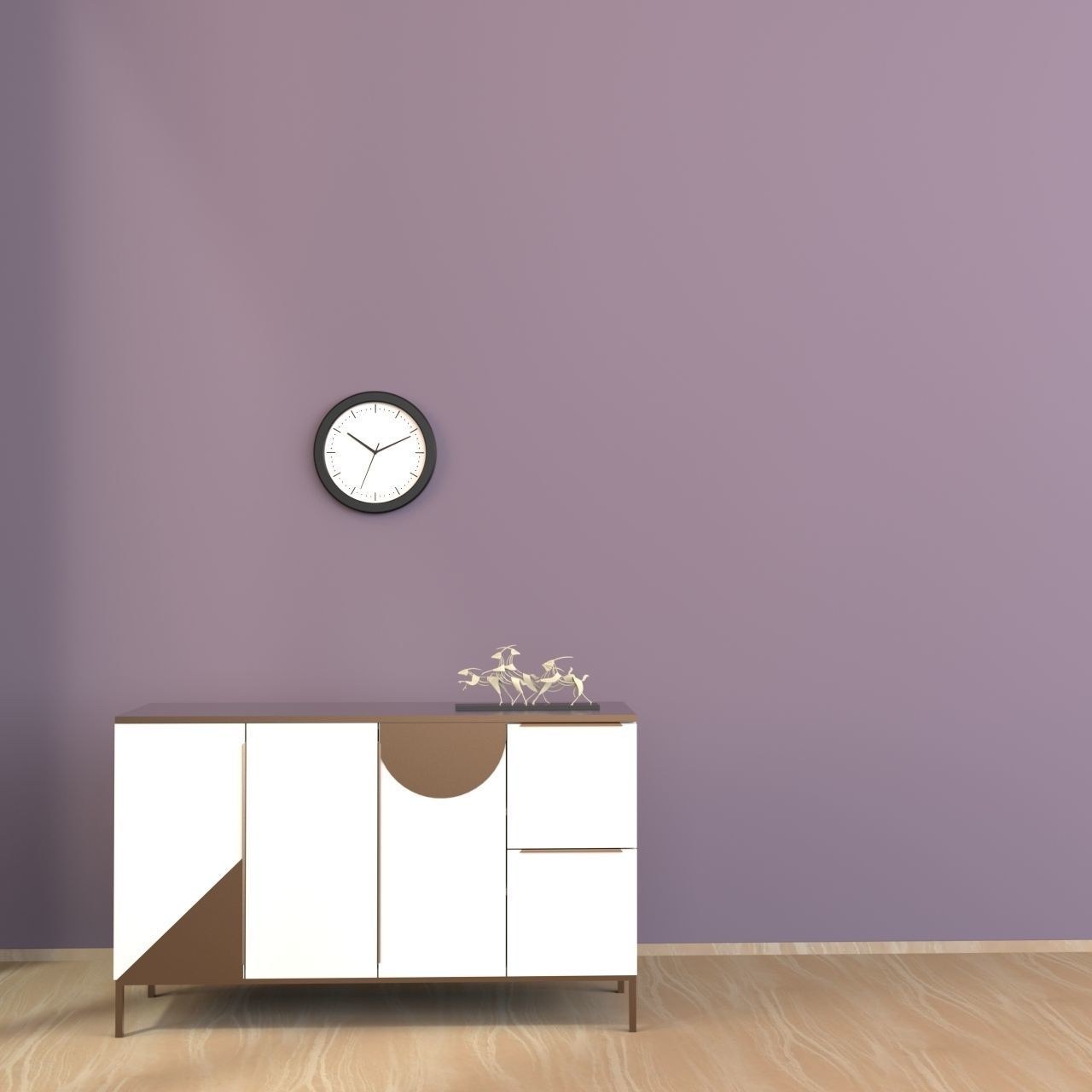 off white side board 3D model_1