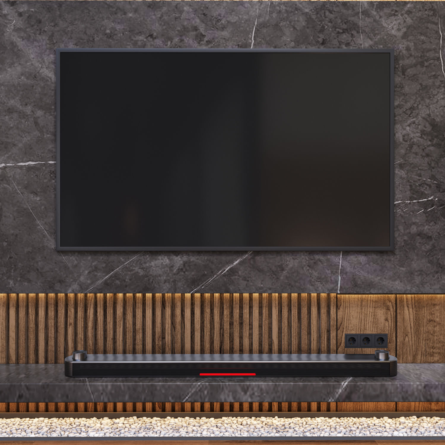TV Wall 01 3D model_3