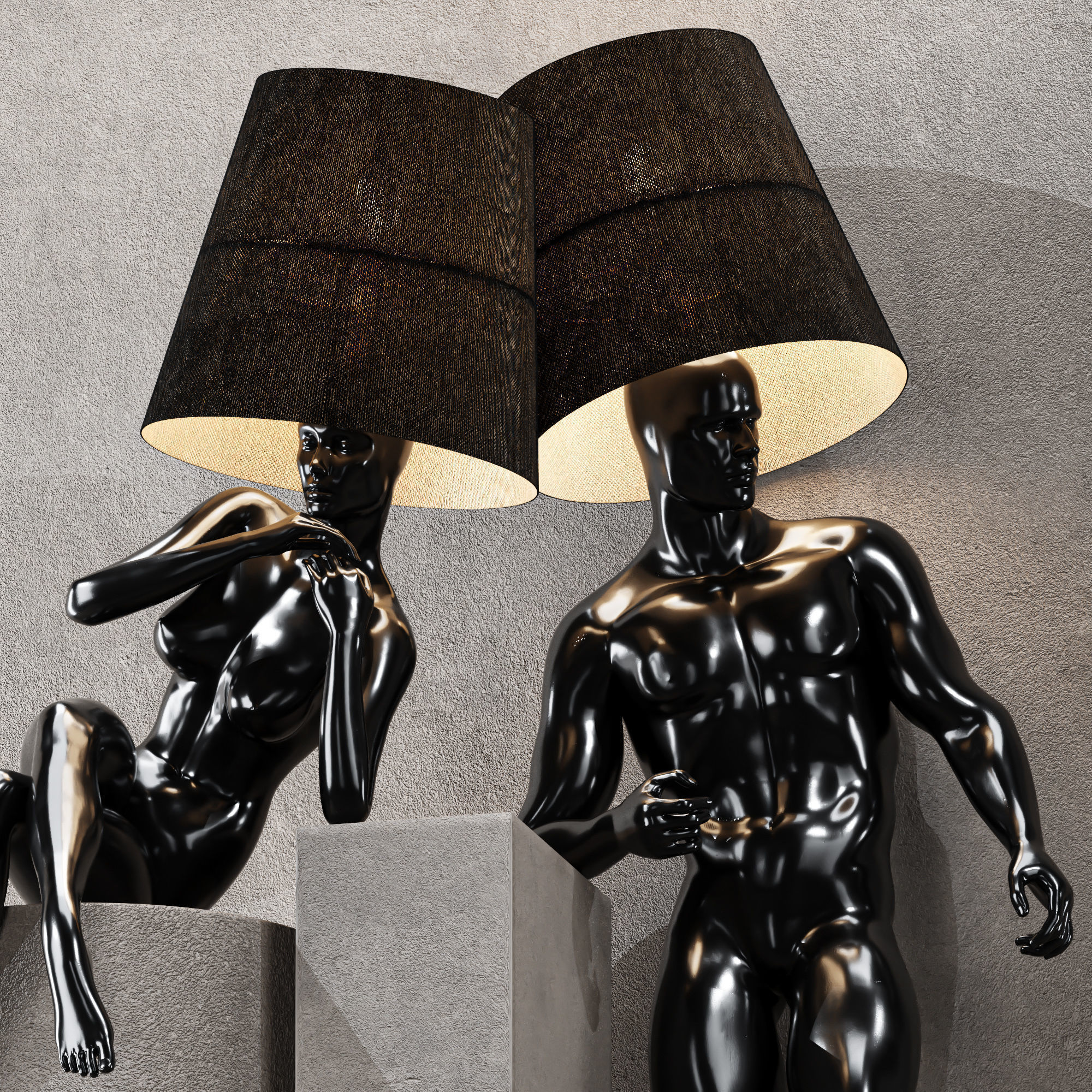 Collection 40 Different SETS of Human Pose Sculpture SET VOL04 _119