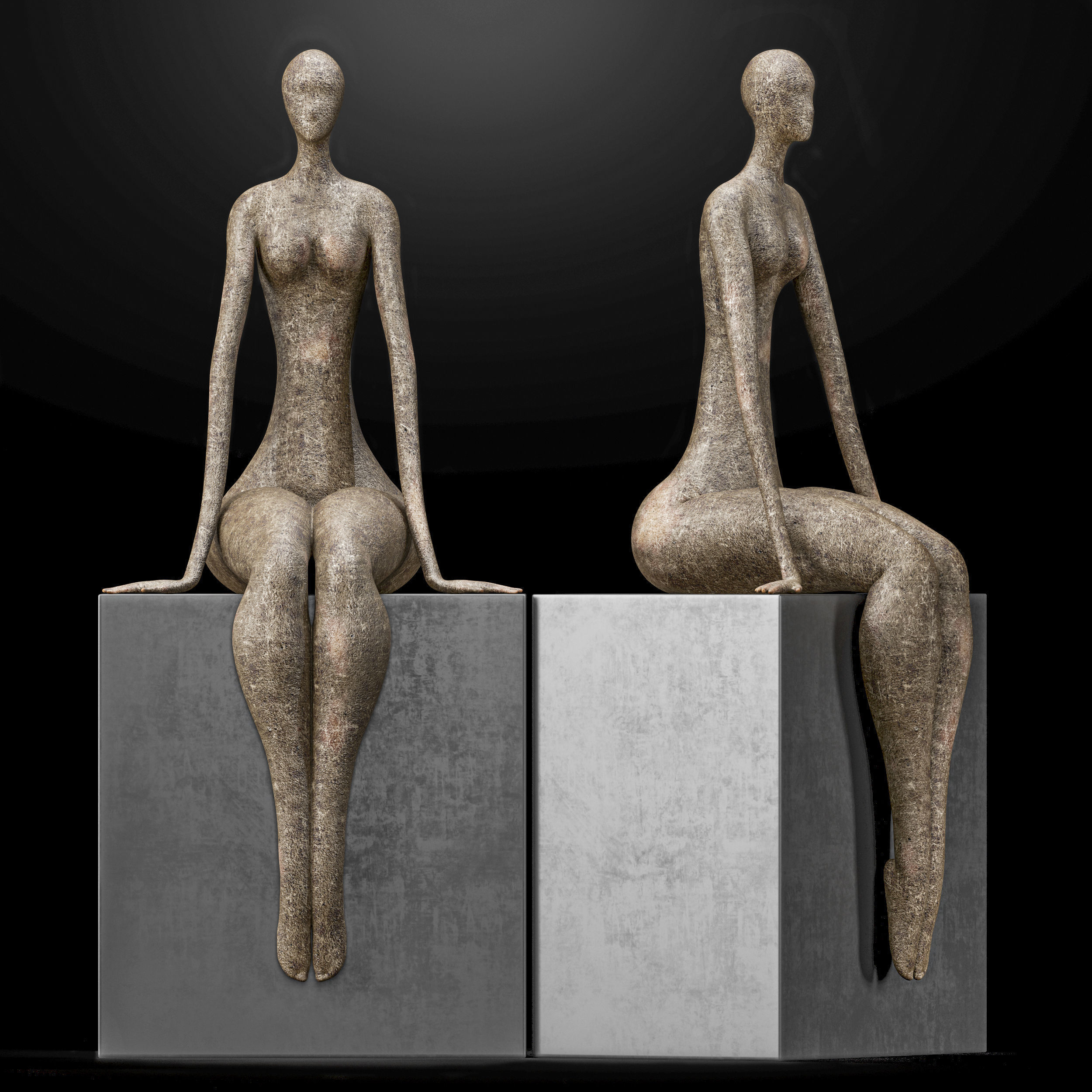 Collection 40 Different SETS of Human Pose Sculpture SET VOL04 _138