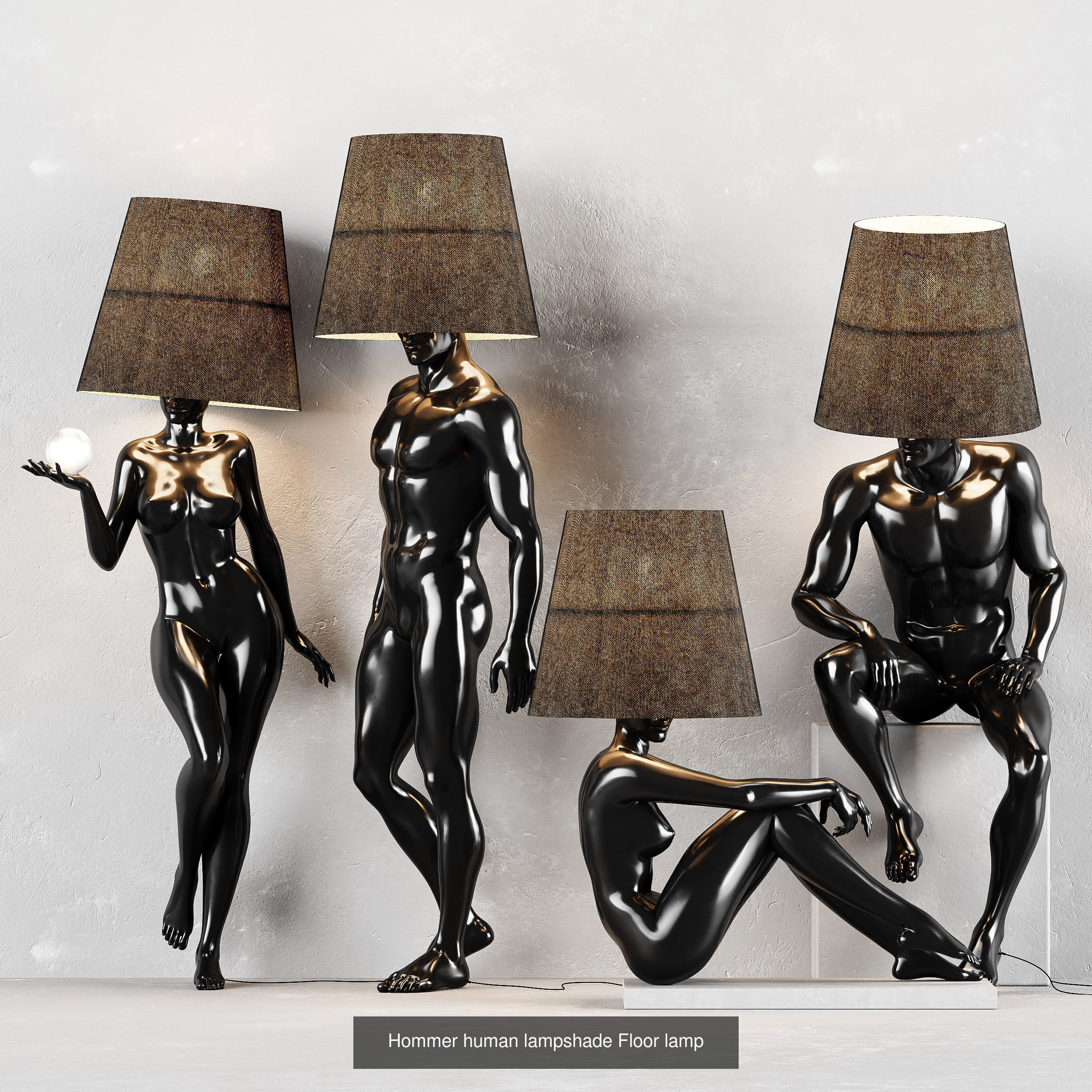 Collection 40 Different SETS of Human Pose Sculpture SET VOL04 _23