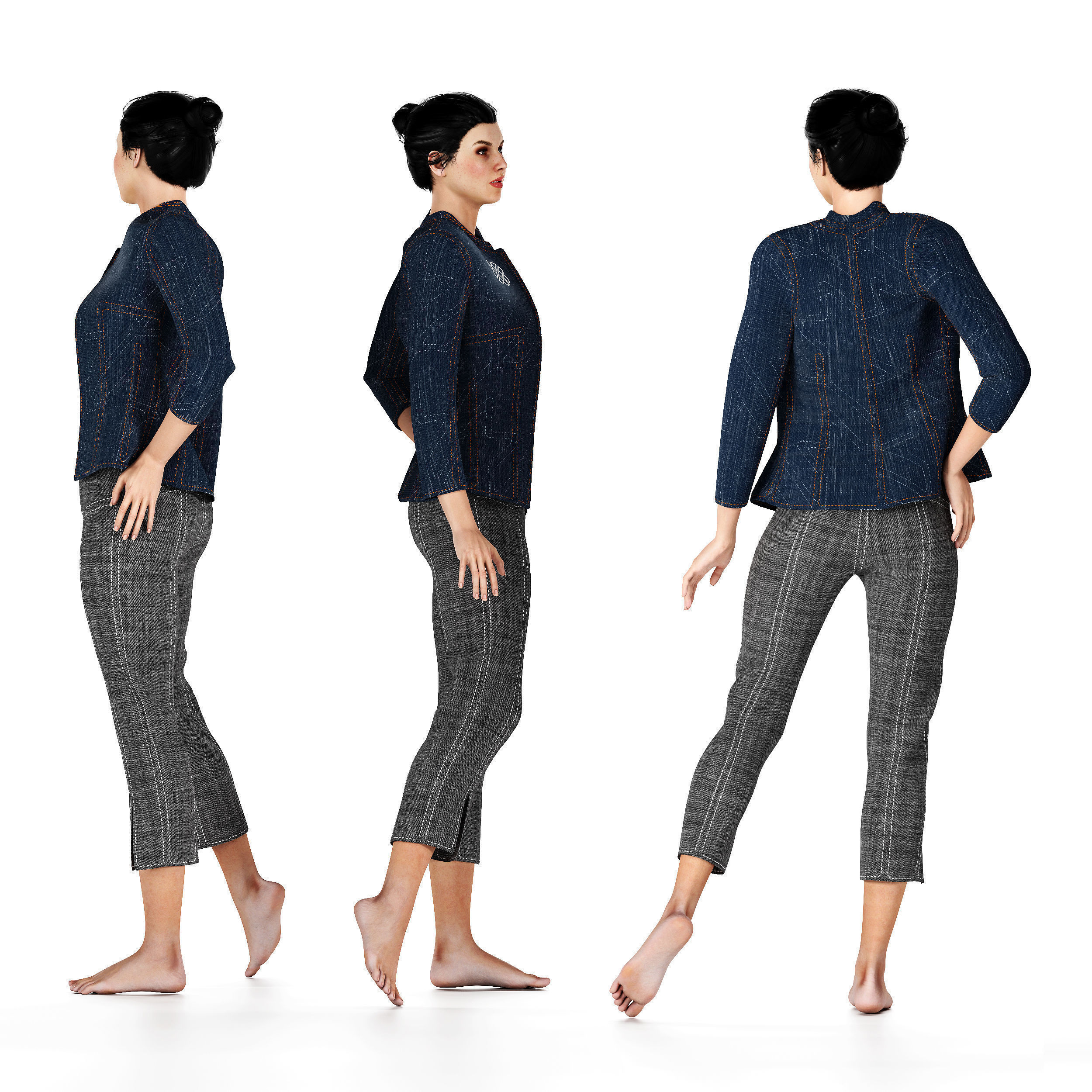 Collection 40 Different SETS of Human Pose Sculpture SET VOL04 _144