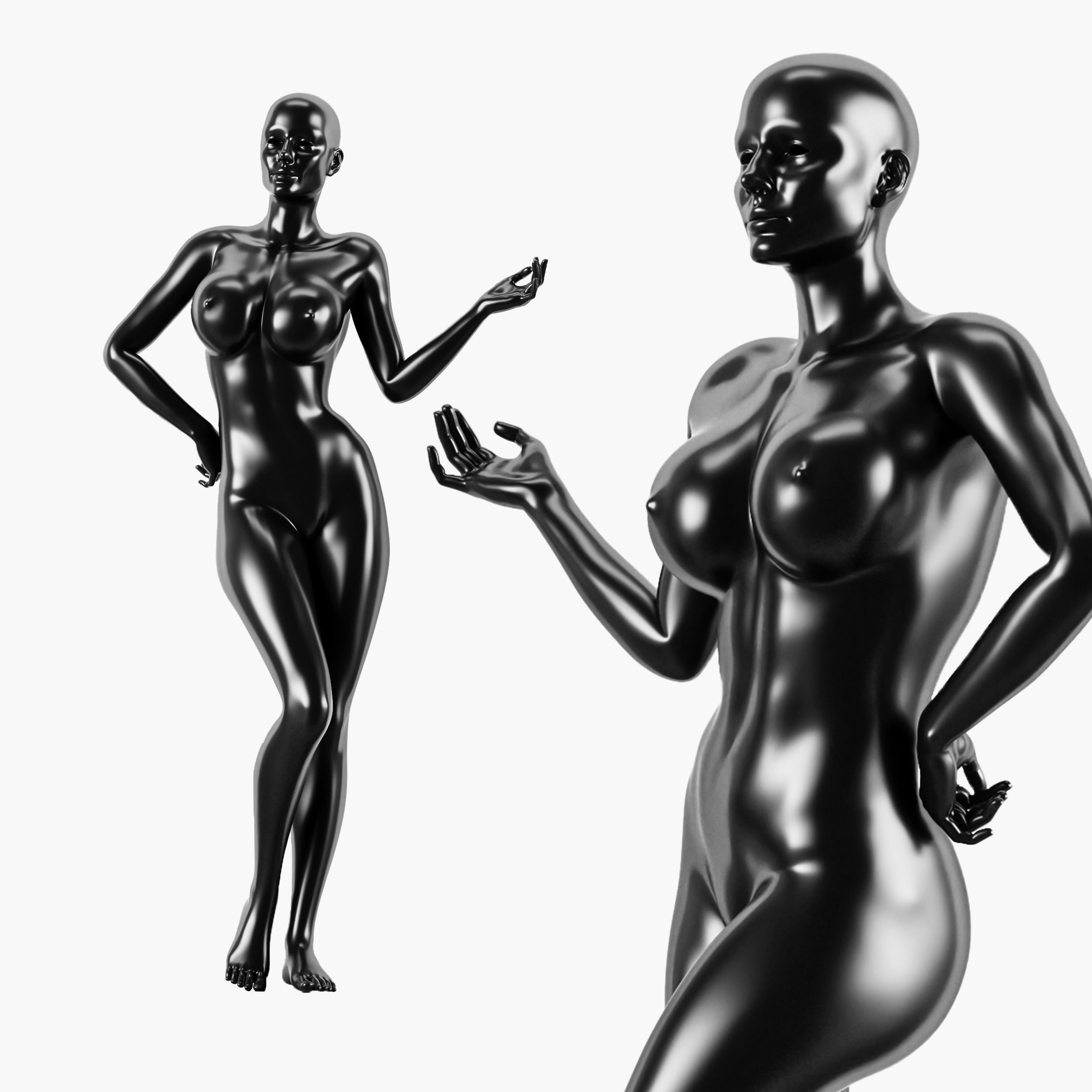 Collection 40 Different SETS of Human Pose Sculpture SET VOL04 _28