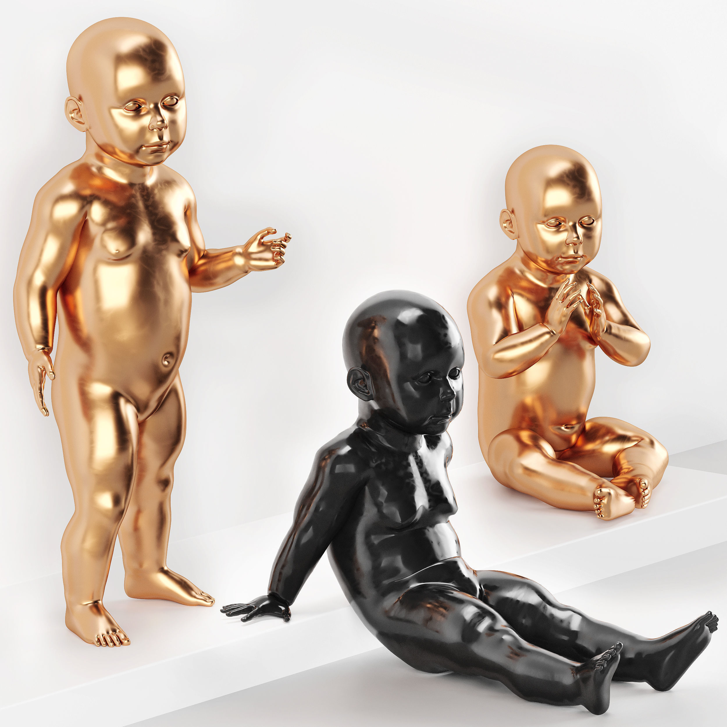 Collection 40 Different SETS of Human Pose Sculpture SET VOL04 _97