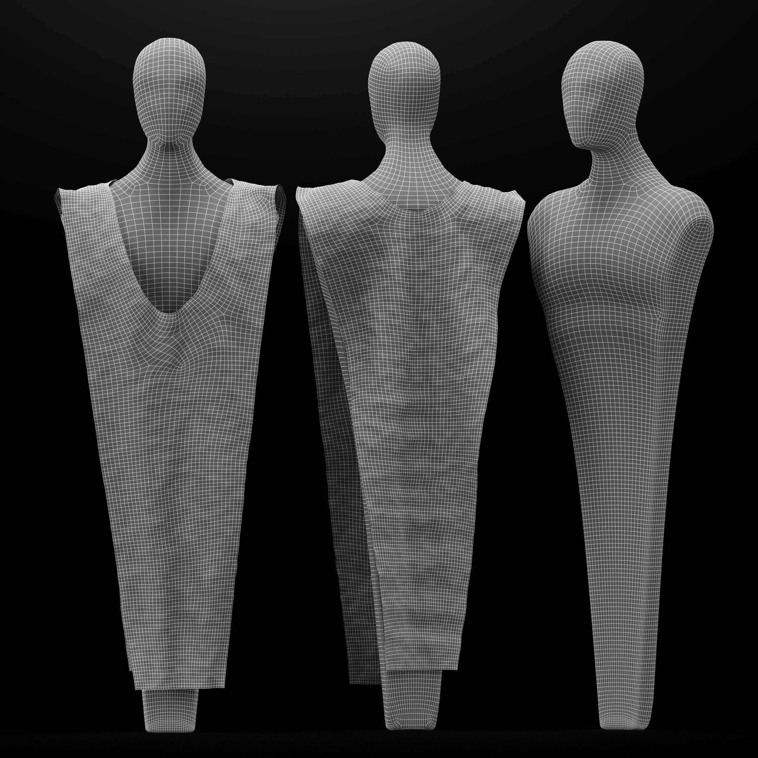 Collection 40 Different SETS of Human Pose Sculpture SET VOL04 _139