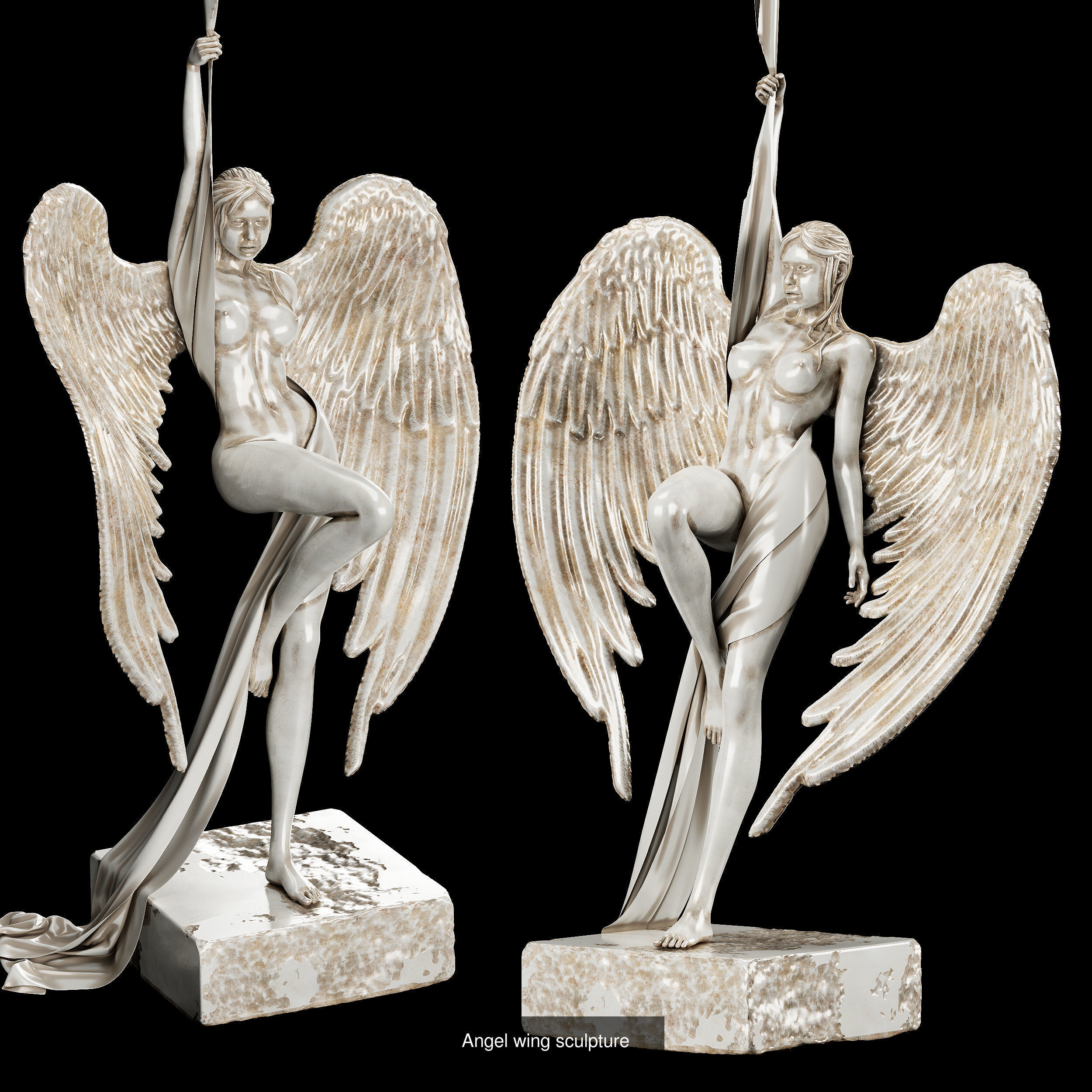 Collection 40 Different SETS of Human Pose Sculpture SET VOL04 _17