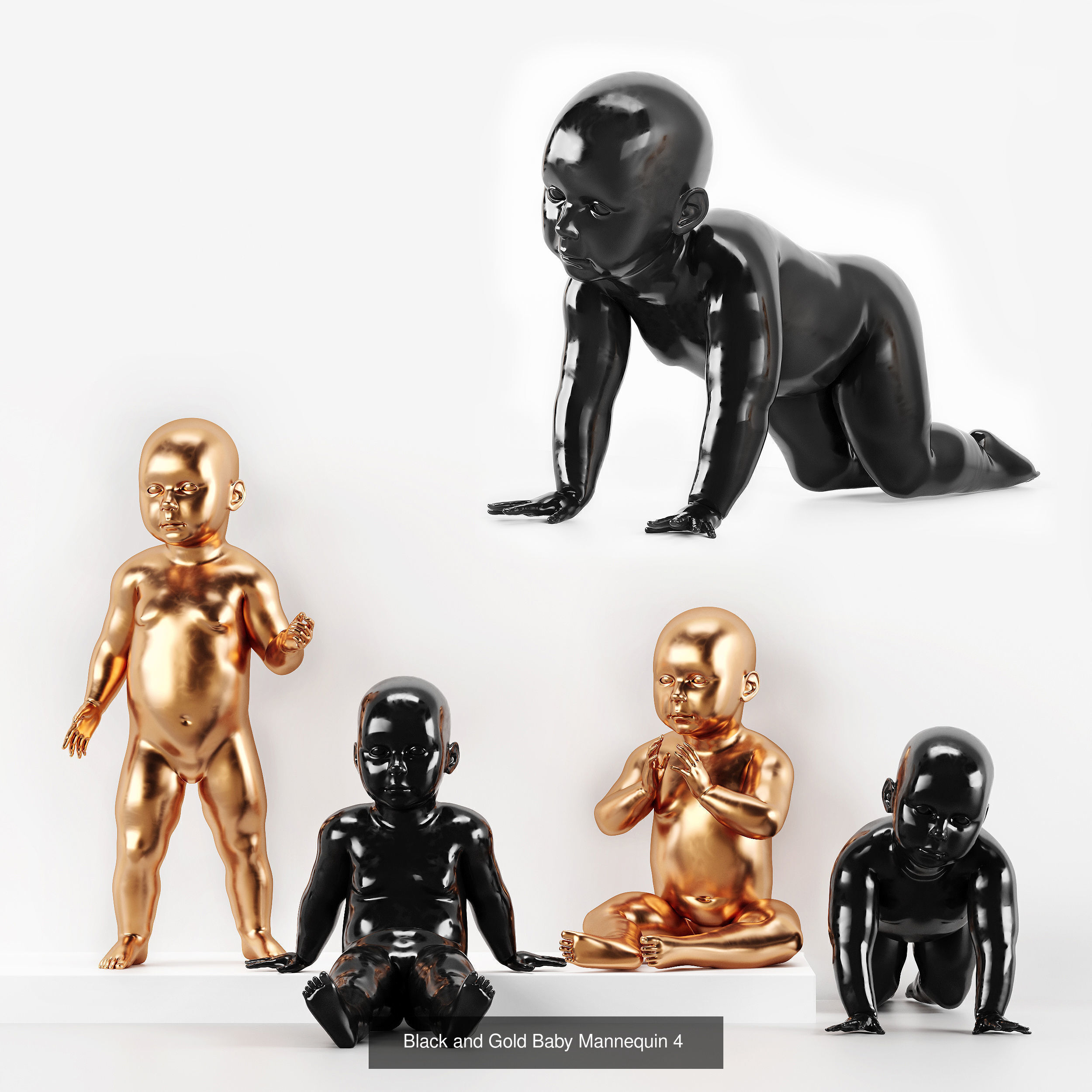 Collection 40 Different SETS of Human Pose Sculpture SET VOL04 _19