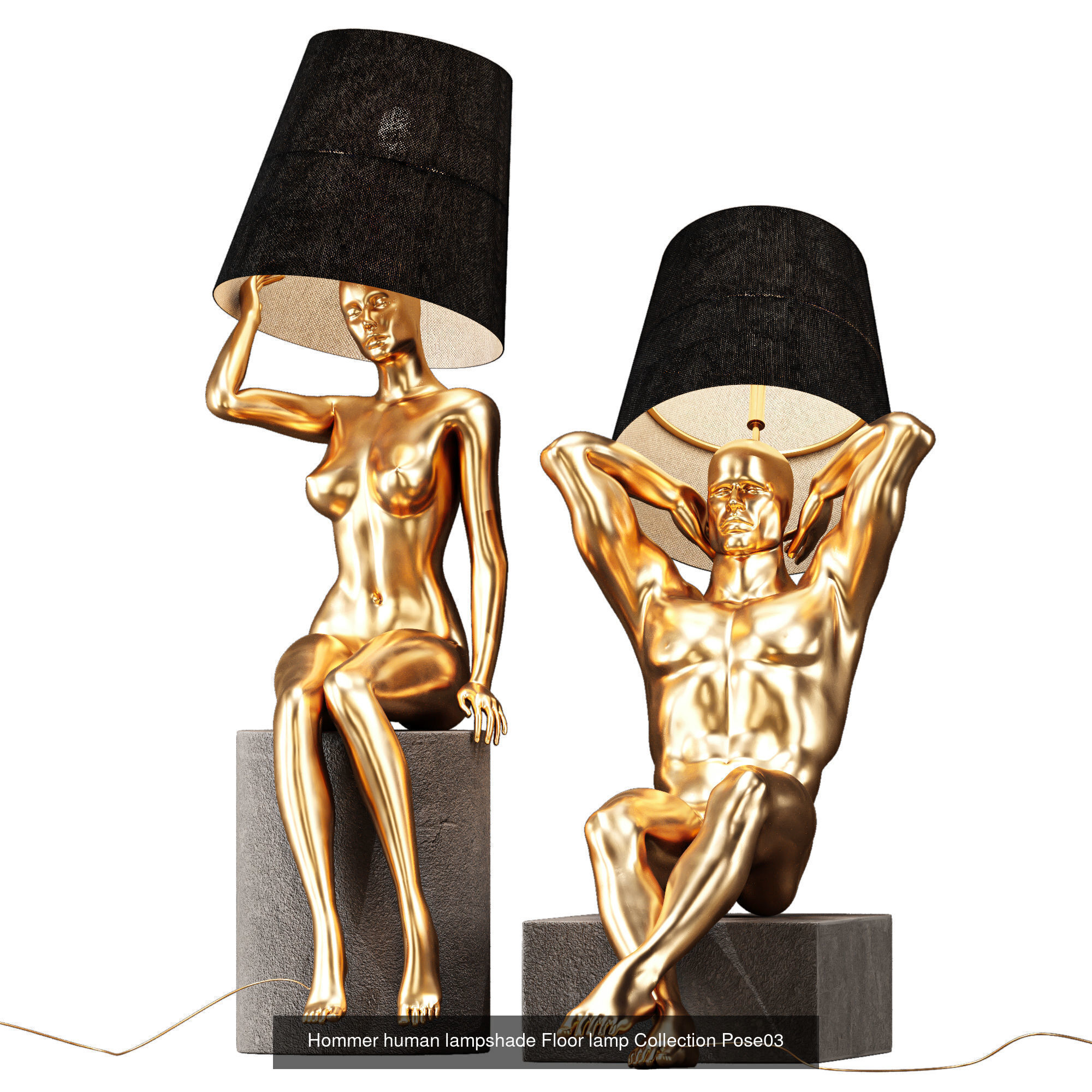 Collection 40 Different SETS of Human Pose Sculpture SET VOL04 _61