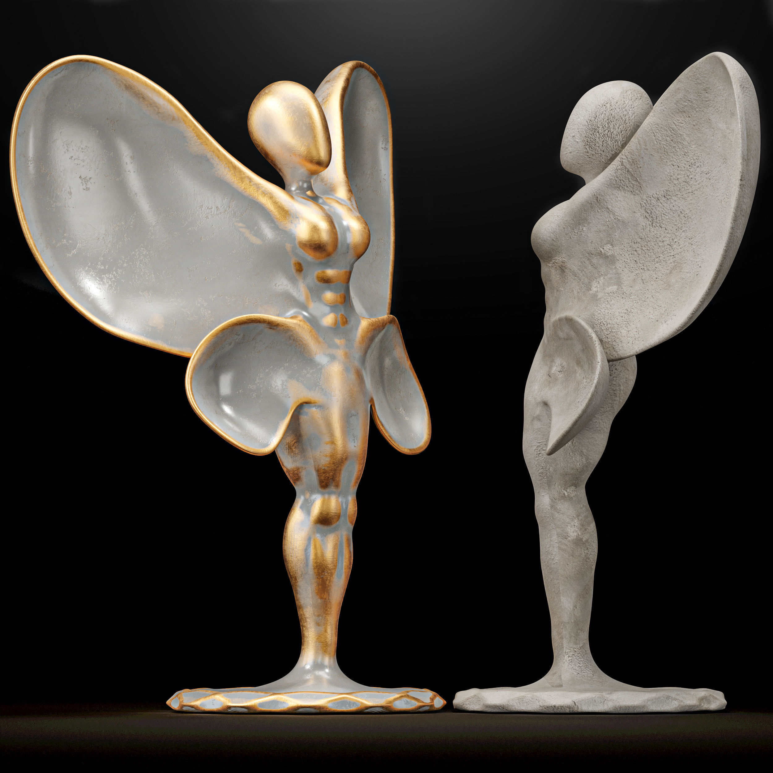 Collection 40 Different SETS of Human Pose Sculpture SET VOL04 _18