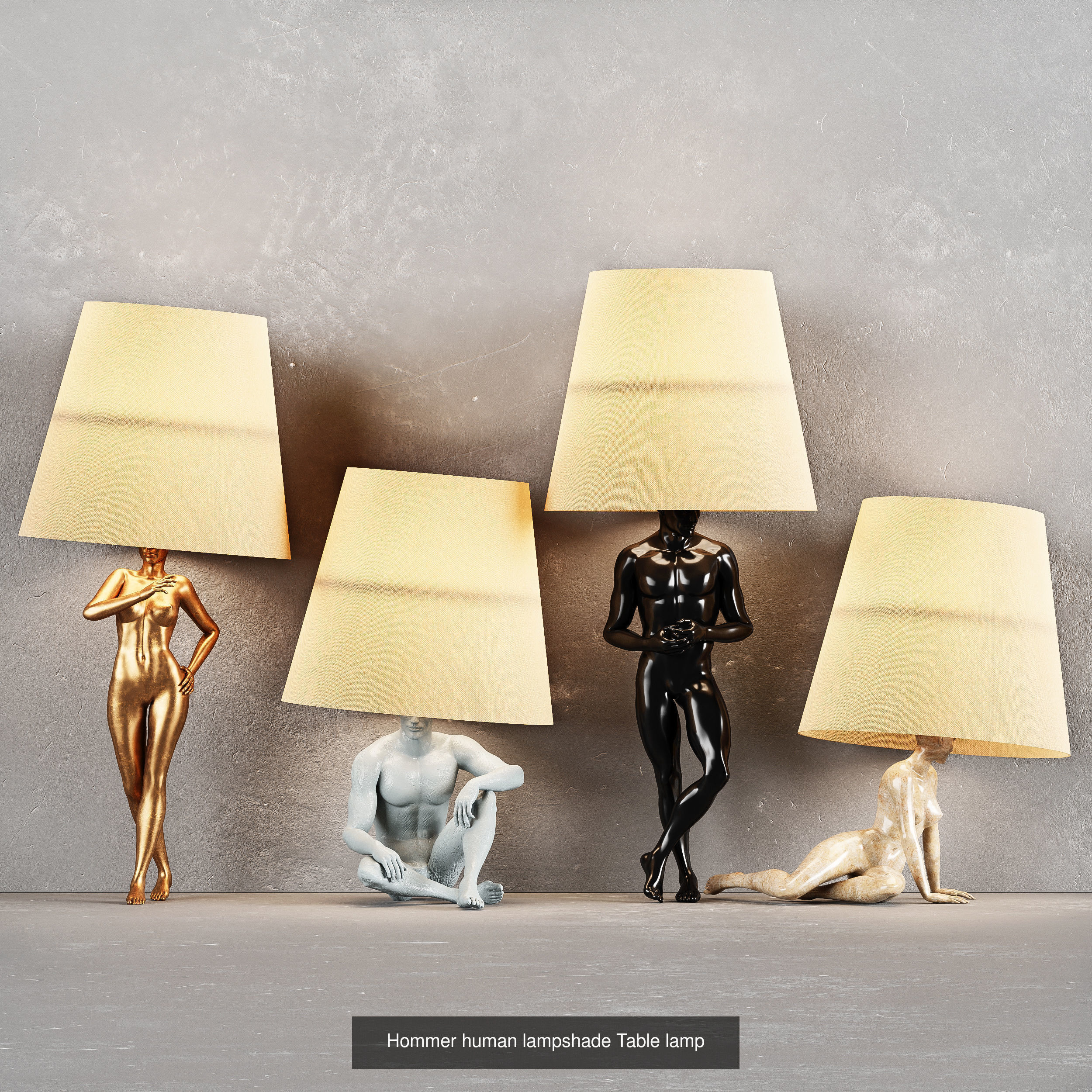 Collection 40 Different SETS of Human Pose Sculpture SET VOL04 _25