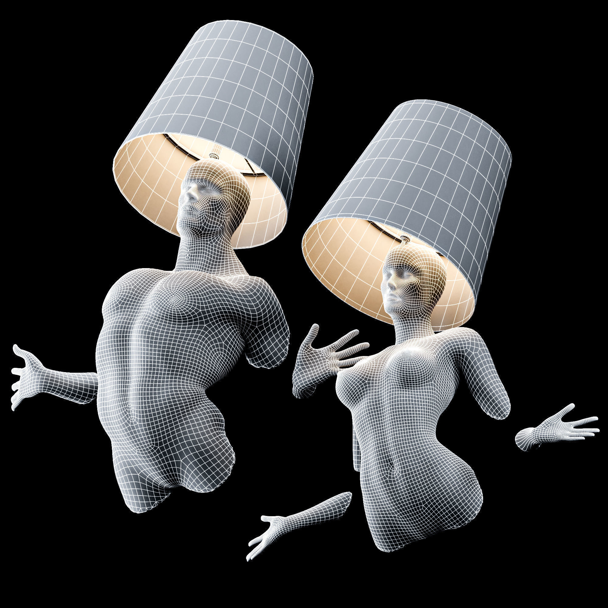 Collection 40 Different SETS of Human Pose Sculpture SET VOL04 _134