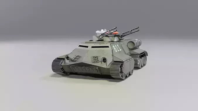 Heavy armored personnel carrier RedAlert LowPoly GameReady Low-poly 3D model