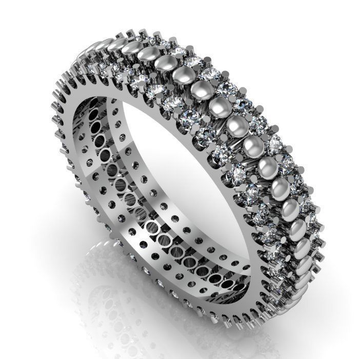 daimond band ring 3D print model_1