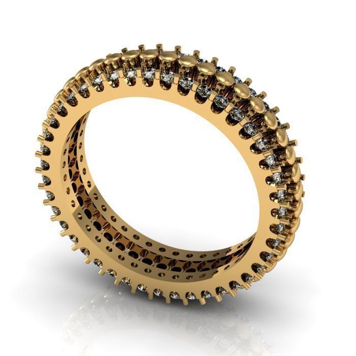 daimond band ring 3D print model_4