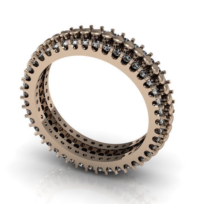 daimond band ring 3D print model_5