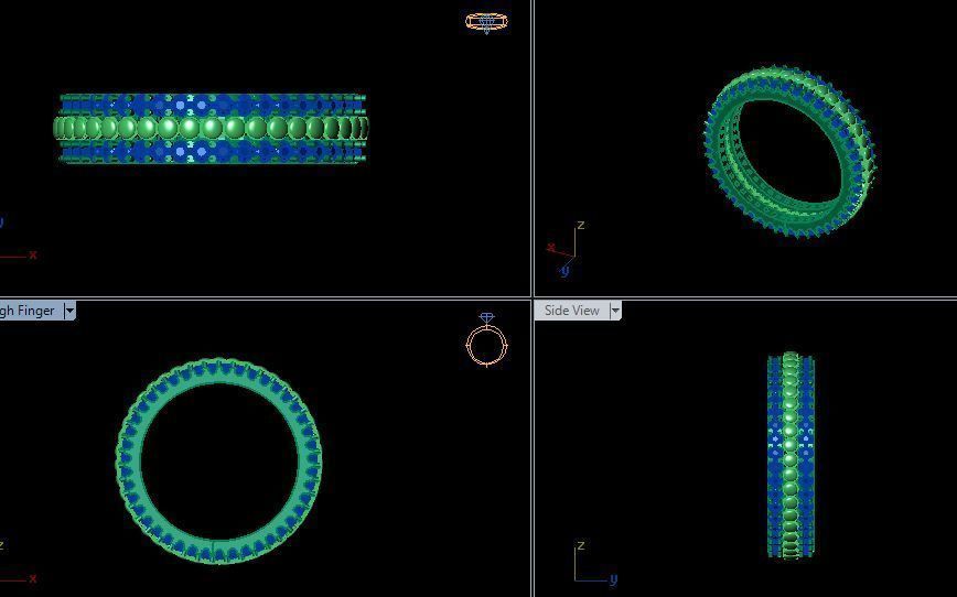 daimond band ring 3D print model_11
