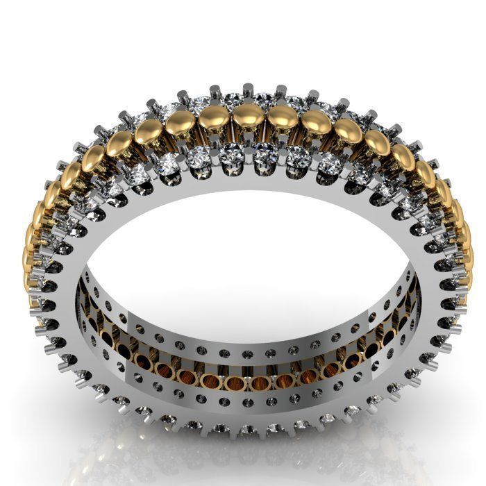 daimond band ring 3D print model_2