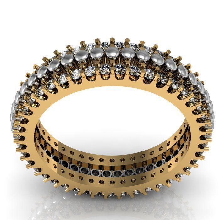 daimond band ring 3D print model_3