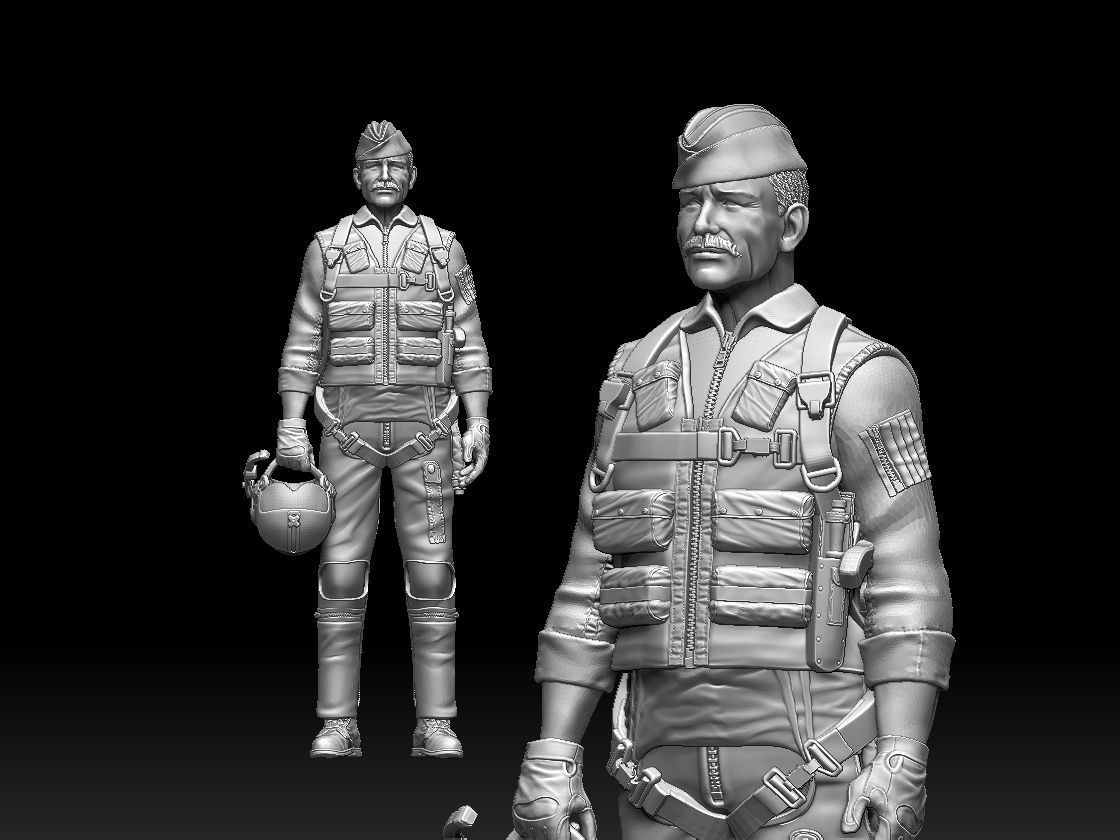 Robin Olds general officer in the United States Air Force 3D print model_3