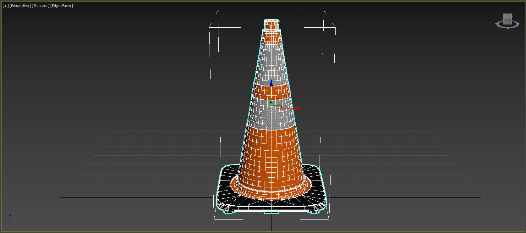 Traffic Cone Low-poly 3D model_21