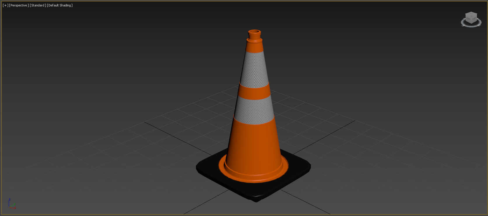 Traffic Cone Low-poly 3D model_20