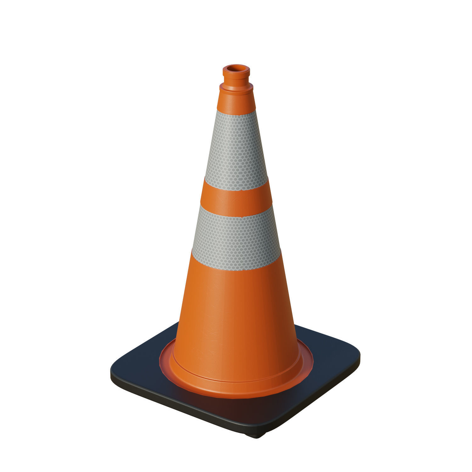 Traffic Cone Low-poly 3D model_1