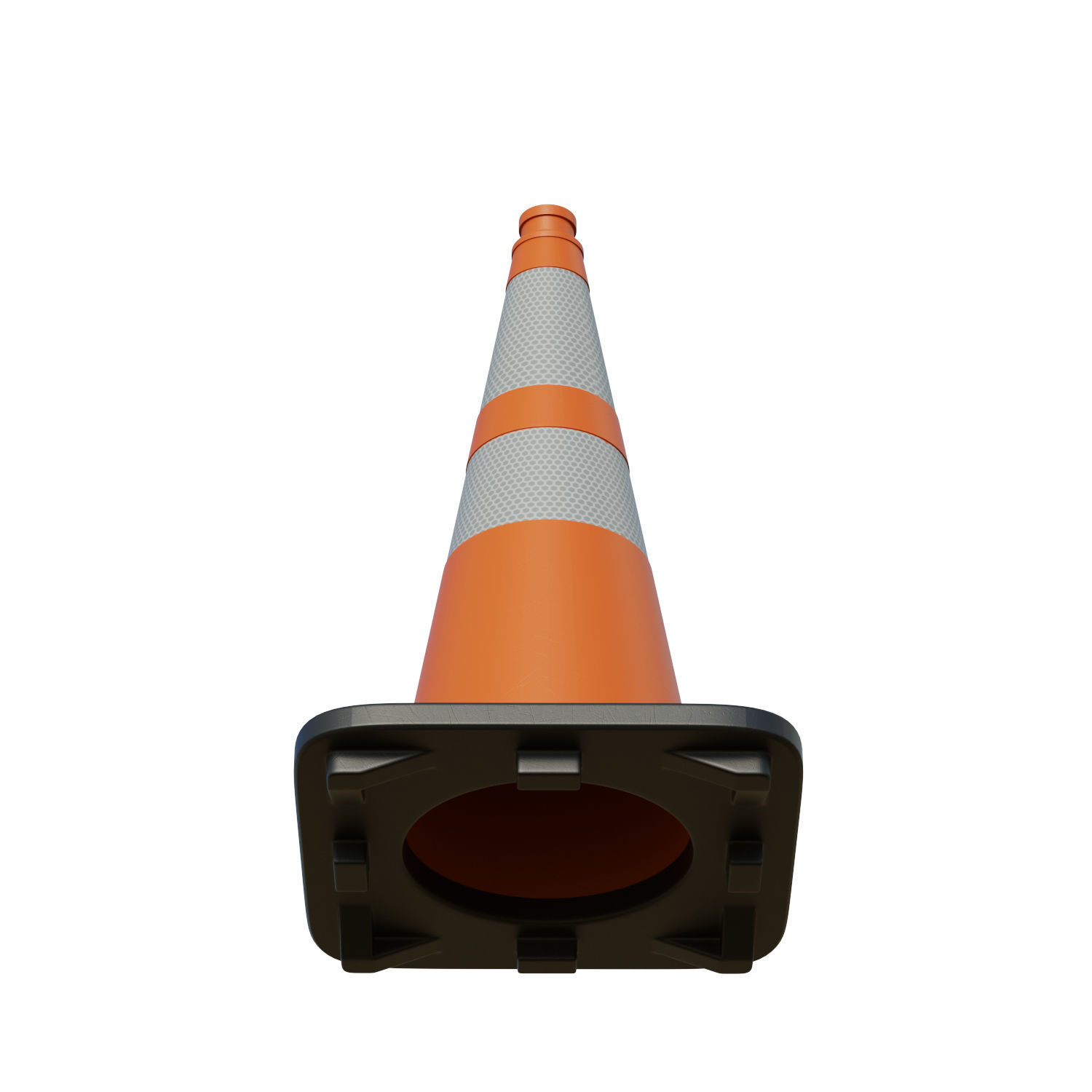 Traffic Cone Low-poly 3D model_6