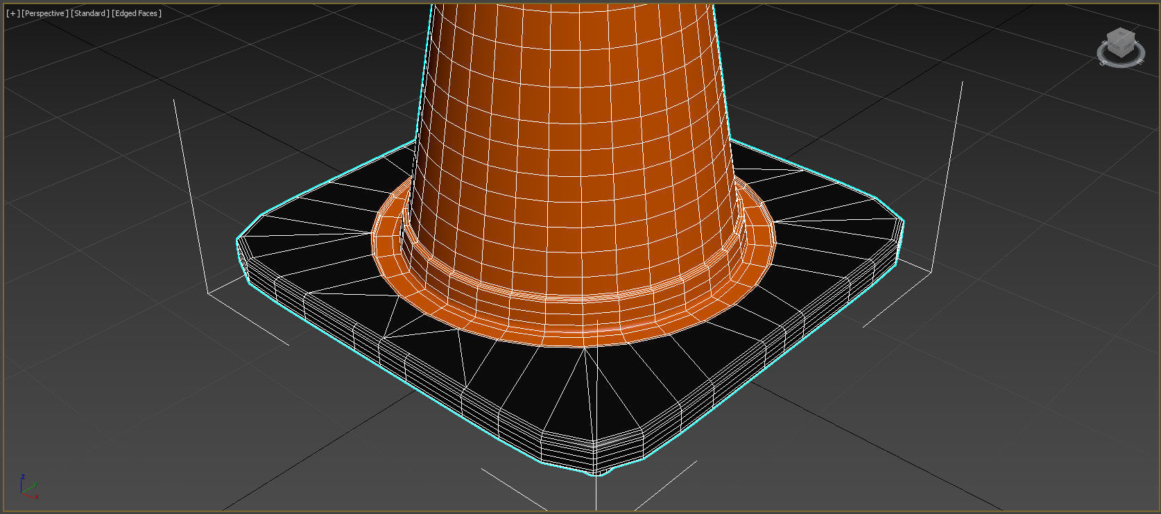 Traffic Cone Low-poly 3D model_22