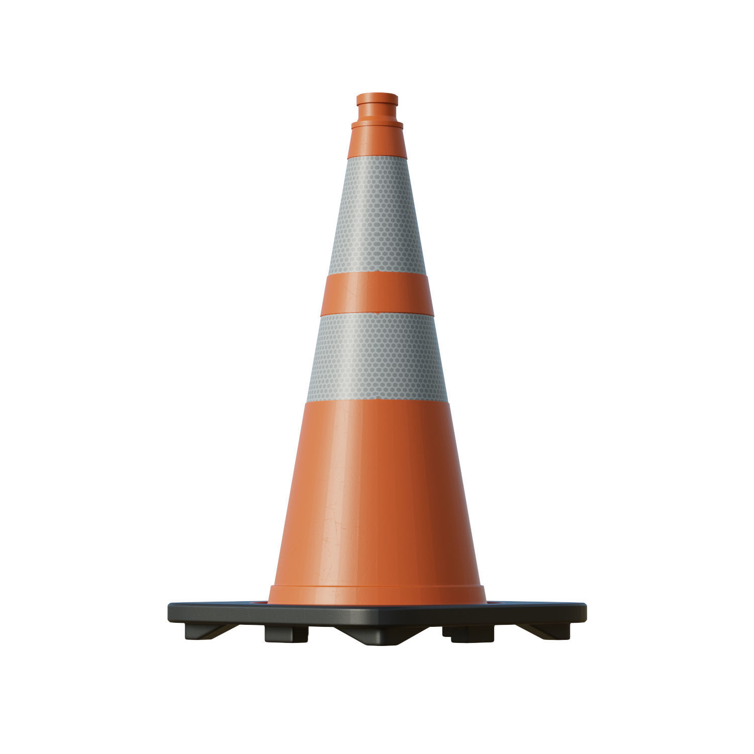 Traffic Cone Low-poly 3D model_2
