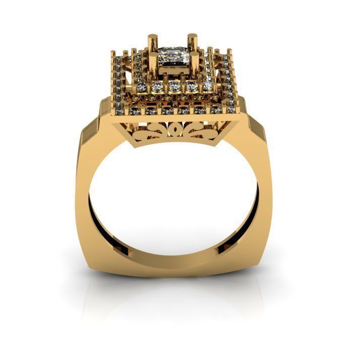 princess ring 3D print model_2