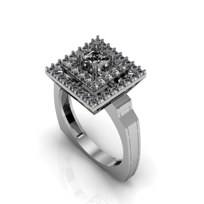 princess ring 3D print model_1