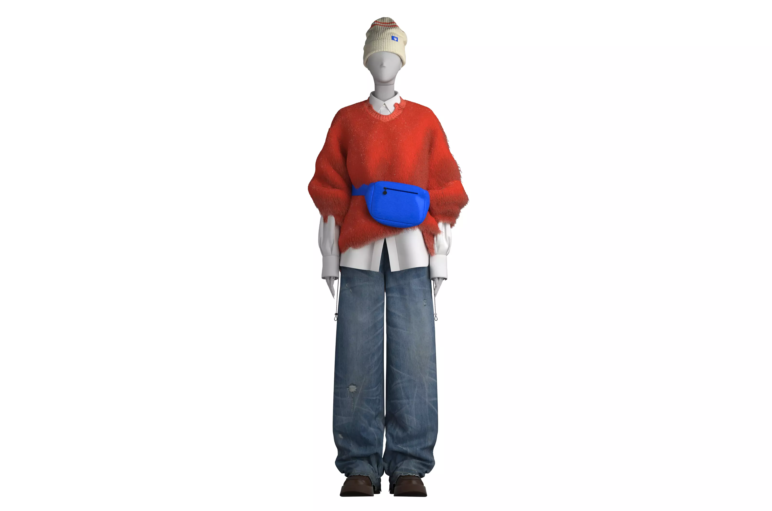 Shirt sweater jeans suit Free low-poly 3D model